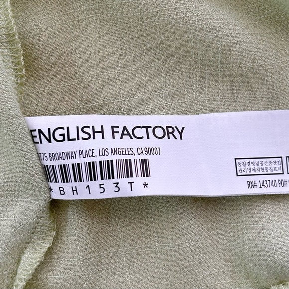 Anthropologie English Factory Mock Neck Ruffle Top Womens Size XS Green Smocked - Picture 14 of 15